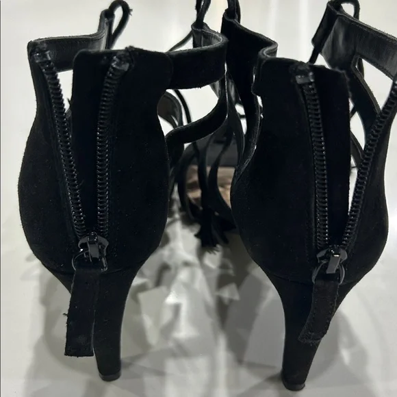 Tahari  Norway Black Suede High Heal Sandals - Picture 6 of 7